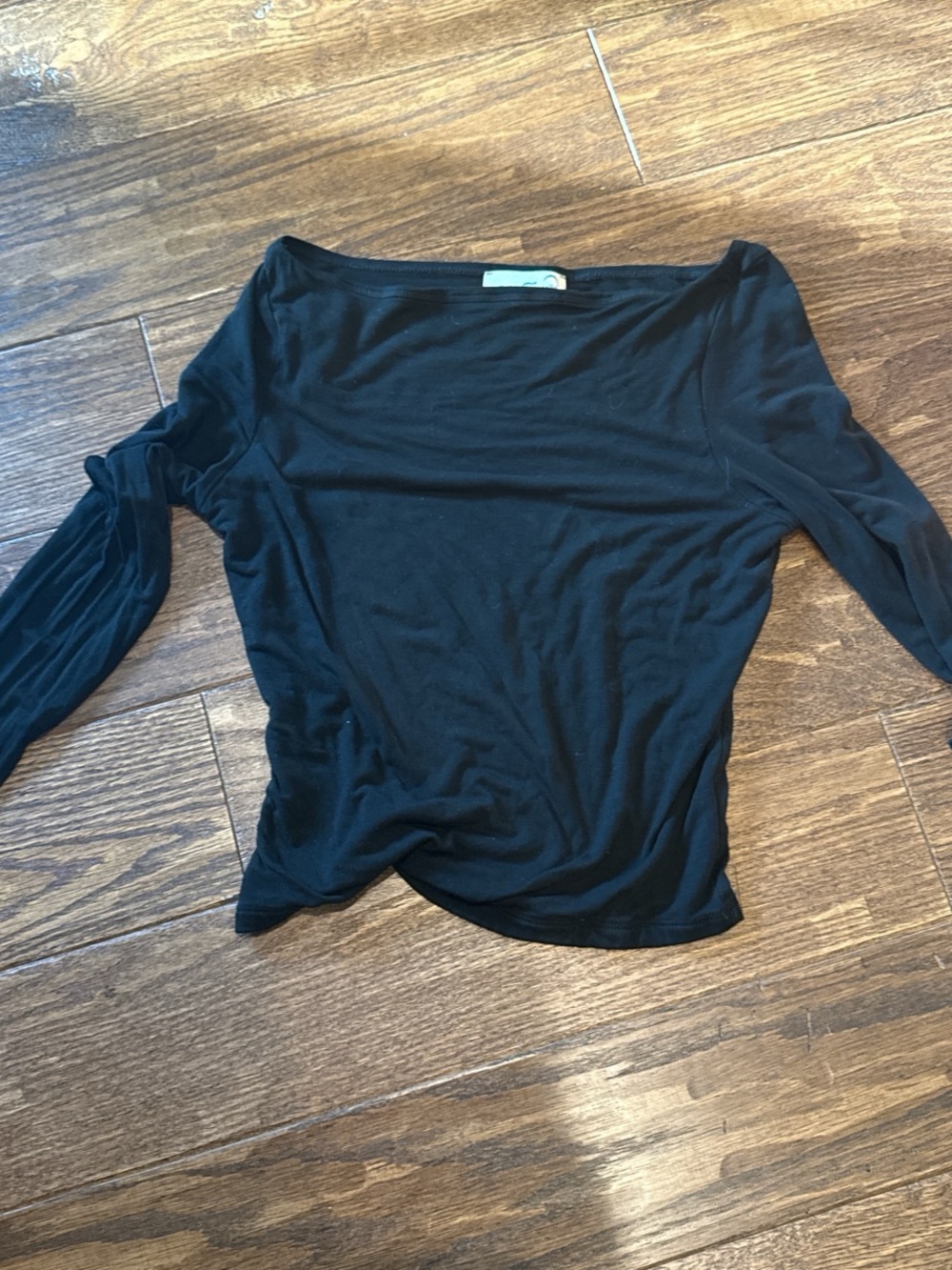 PacSun Black Long Sleeve Boat Neck Top